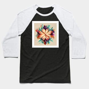 beautiful Flower Art Illustration Abstract Pattern Floral roses Baseball T-Shirt